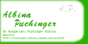 albina puchinger business card